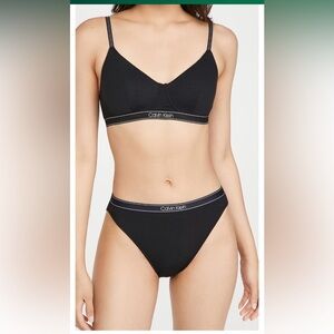 Calvin Klein Black Bra and Panty Set